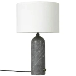 Gravity Table Lamp Small, Black Marble / Canvas