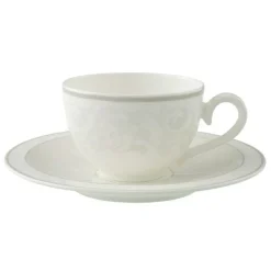 Gray Pearl Coffee/tea cup & saucer