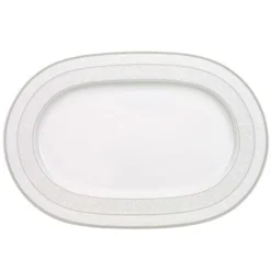 Gray Pearl Oval Platter, 35 cm
