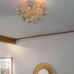 Gross Flush Ceiling Light 50 cm, Clear