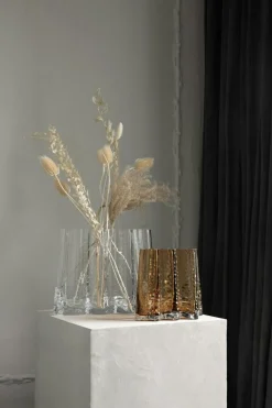 Gry Wide Vase H19 cm, Cognac