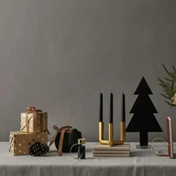 Heavy Tealight Holder, Nero Marquina