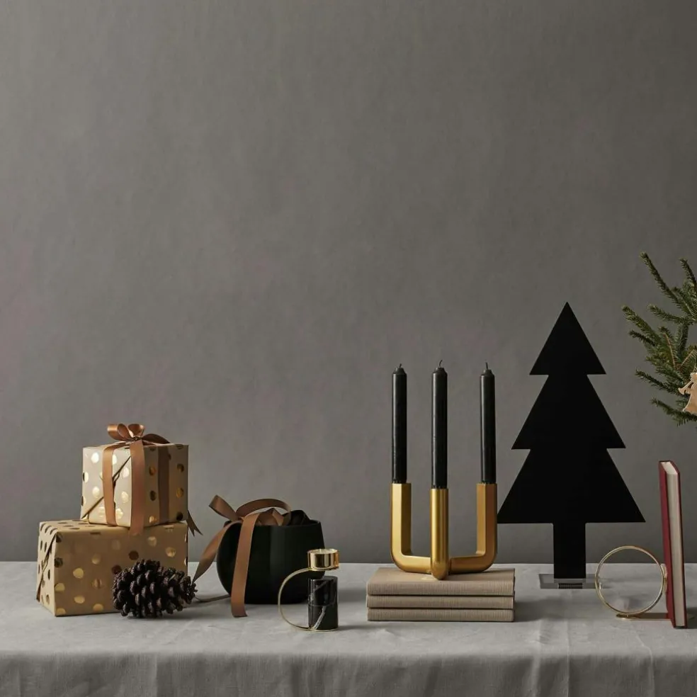 Heavy Tealight Holder, Nero Marquina