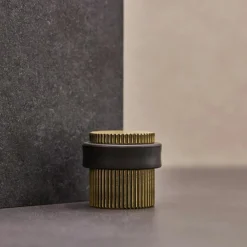 Helix Stripe Door Stop, Antique bronze