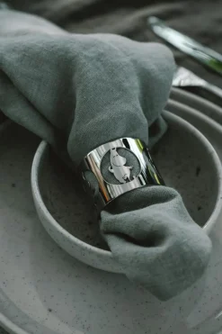 Hilke X Moomin Napkin Ring Moomintrollet 2-pack, Brass