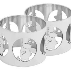 Hilke X Moomin Napkin Ring Moominpappa 2-pack, Brass