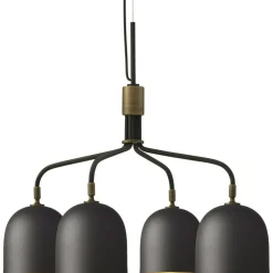 Howard Chandelier 4 Short Arms, Gunmetal / Brass