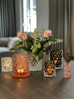 Hurricane Boule Candle Holder 12 cm, Clear