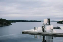 Hurricane Candle Holder 9 cm, Gold