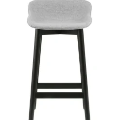 Hyg Bar Stool 75 cm, Dark Grey / Black Oak