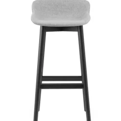 Hyg Bar Stool 75 cm, Dark Grey / Black Oak
