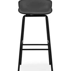 Hyg Bar Stool 75 cm, Upholstered Front, Olive
