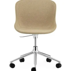 Hyg Swivel Chair 5W Upholstered, Main Line Flax, Aluminium/Sand
