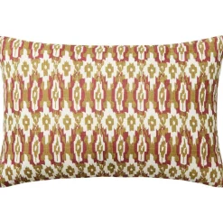 Ikat Delhi Cushion Outdoor 40x60 cm, Beige / Mineral Red