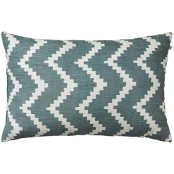Ikat Sema Cushion 40x60 cm Outdoor, Blue / Off-white