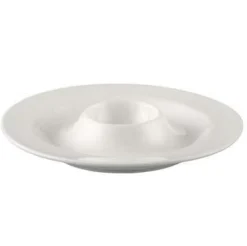 Jade Egg cup with deposit, White