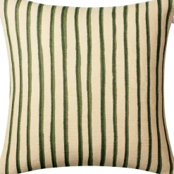 Jaipur Stripe Cushion Cover 50x50 cm, Light Beige / Cactus Green / Green