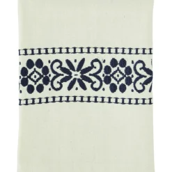Kitchen Towel Embroidered 45x70 cm, Off-white / Blue