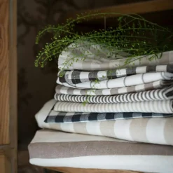 Kitchen Towel 47x70 cm, Brown/White