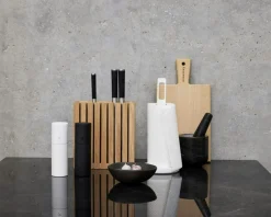 Knife Block, Smoked Oiled Ash