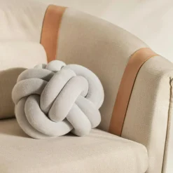 Knot Cushion, Orange Red