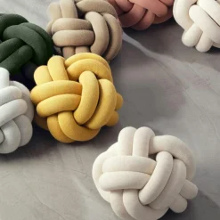 Knot Cushion, Orange Red