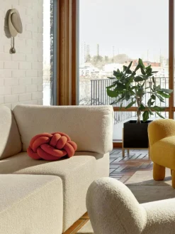 Knot Cushion, Orange Red