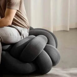 Knot XL Pouf, Forest green