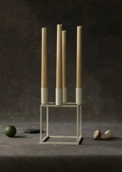 Kubus 4 Candle Holder, Olive