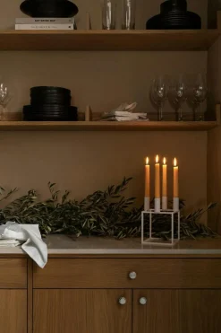 Kubus 4 Candle Holder, Olive