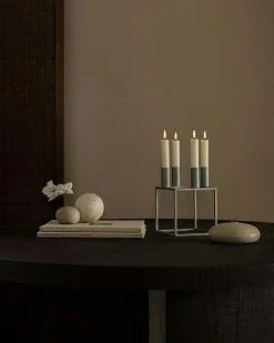 Kubus 4 Candle Holder, Olive