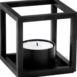 Kubus T Candle Holder, Black