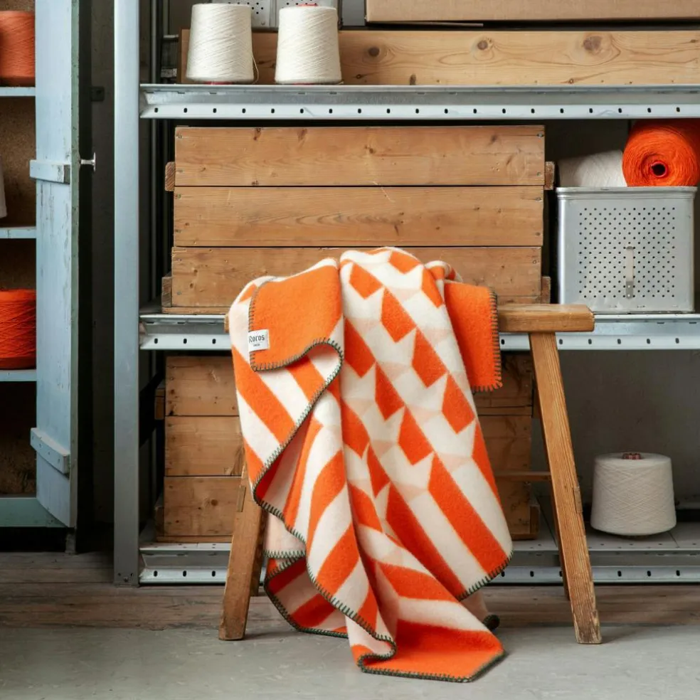 Kvam Wool Plaid 135x200 cm, Orange