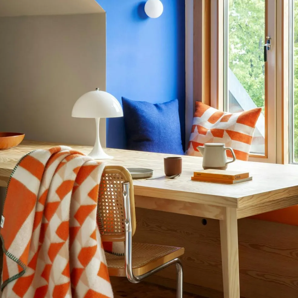 Kvam Wool Plaid 135x200 cm, Orange