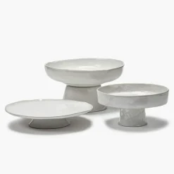 La Mère Serving Dish With Foot, Off-white
