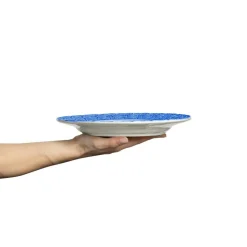 Lace Plate 25 cm, Blue