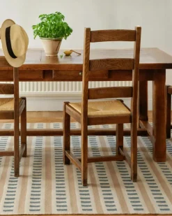 Ladakh Wool Rug 180x270 cm, Sky Blue / Light Beige