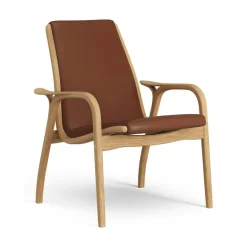 Laminett Armchair Leather, Lacquered Walnut / Black