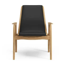 Laminett Armchair Leather, Lacquered Walnut / Black