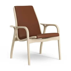 Laminett Armchair Leather, Lacquered Walnut / Black