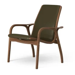 Laminett Armchair Leather, Lacquered Walnut / Black