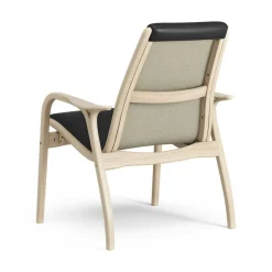 Laminett Armchair Leather, Lacquered Walnut / Black