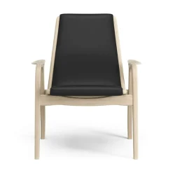 Laminett Armchair Leather, Lacquered Walnut / Black