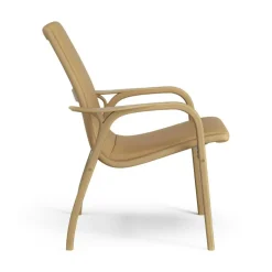 Laminett Armchair Leather, Lacquered Walnut / Black