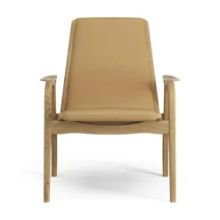 Laminett Armchair Leather, Lacquered Walnut / Black