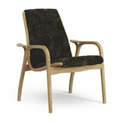 Laminett Armchair Sheepskin, Lacquered Oak / Espresso