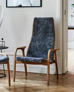 Lamino Armchair, Oiled Oak / Sheepskin Scandinavian Grey