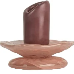 Lara Candlestick 32 cm, Blue / Minty Green