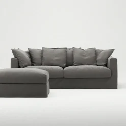 Le Grand Air Footstool Cotton, Beige