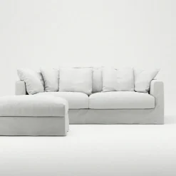 Le Grand Air Footstool Cotton, Beige